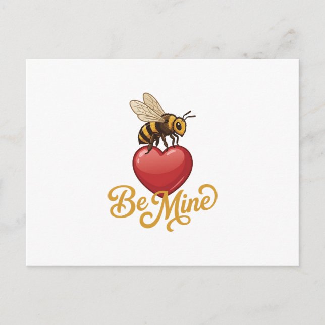 Cute Be Mine Honeycomb Postcard (Front)