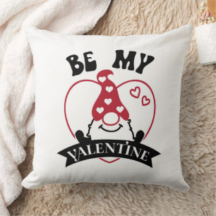 Cute Be My Valentine Gnome Cushion