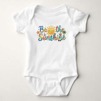 Cute Be The Sunshine Retro Summer Graphic T-Shirt Baby Bodysuit