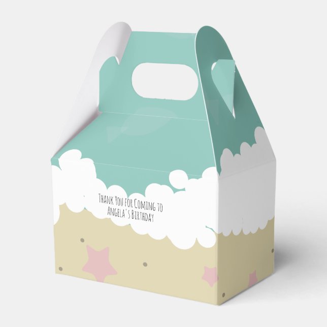 Cute Beach Birthday Sand Waves Favour Box (Front Side)