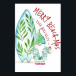 Cute Beach Christmas Posters 24x36<br><div class="desc">Bring some sunny cheer to your holiday celebration with these Cute Christmas posters (24x36)—perfect for Christmas in July and tropical-themed winter events! This large poster features a whimsical watercolor Santa Claus and surfboard, complete with a tropical shirt, sandy toes, and beach vibes. Designed with hand-painted watercolor art by Victoria Grigaliunas...</div>