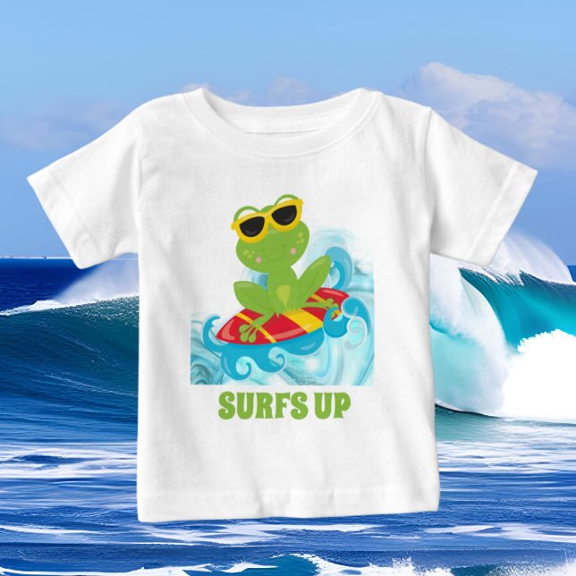 cute beach frog add text boys  baby T-Shirt (Creator Uploaded)