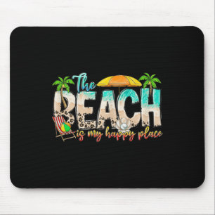 Cute Beach Is My Happy Place Tee For Men Women  Mouse Pad