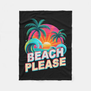 Cute beach life better trip vacation holiday vacay fleece blanket