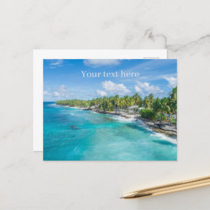cute beach lovers scene postcard