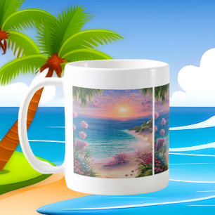 cute beach ocean lovers coffee mug