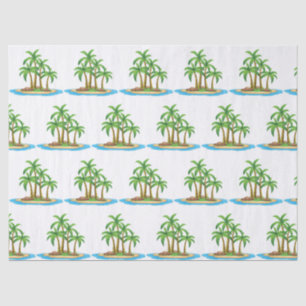 Cute beach palm tree pattern party tissue paper