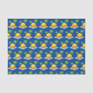 cute beach palm trees party tissue paper