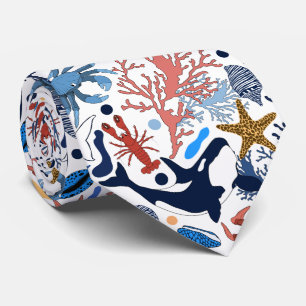 Cute Beach pattern tie