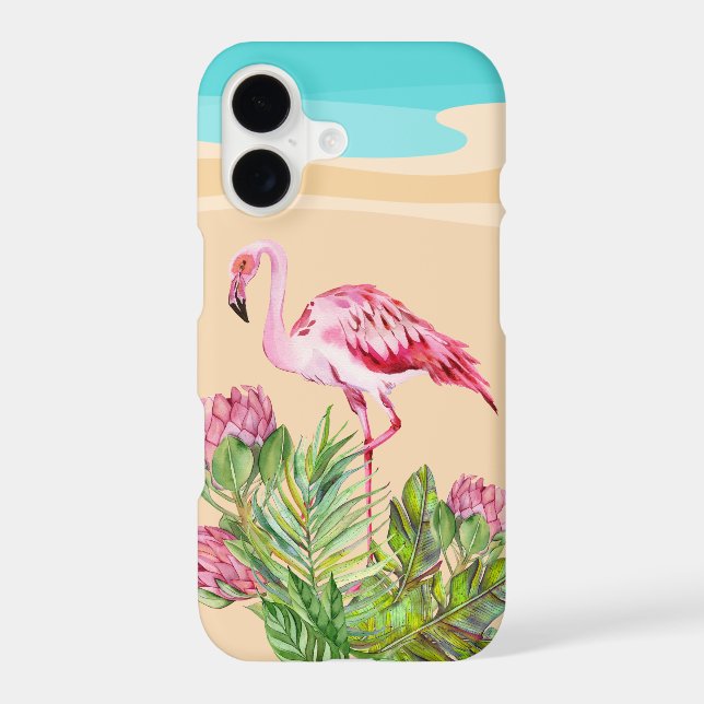cute beach pink flamingo  (Back)