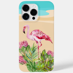 cute beach pink flamingo  Case-Mate iPhone 14 pro max case