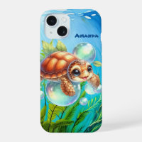 Cute beach sea turtle