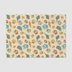cute beach seashell pattern  tissue paper