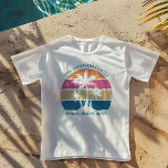 Cute Beach Sunset Palm Trees Custom Family<br><div class="desc">This cute tropical palm tree sunset tri-blend t-shirt is perfect for a spring break trip with your college sorority friends or a fun cruise ship getaway vacation with the family. Personalise a set of customised t-shirts for your group outing to the beach or an island family reunion.</div>