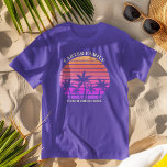 Cute Beach Trip Tropical Palm Tree Custom Purple T-Shirt<br><div class="desc">Cool matching family vacation purple t-shirts for to wear on an island cruise. Features beautiful palm trees in front of a pretty pink beach sunset on purple tees. Perfect custom tees for your summer trip to the sea.</div>