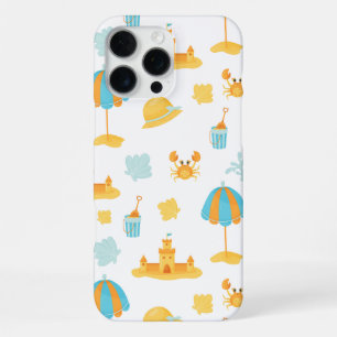 Cute Beach Umbrella & Sandcastle iPhone 16 Pro Max Case