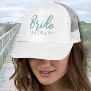 Cute Beach Vacation Bachelorette Weekend Bride Trucker Hat