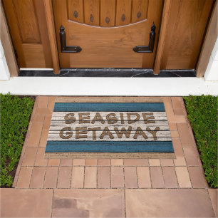 Cute Beachy Seaside Summer Quote Art Welcome Doormat