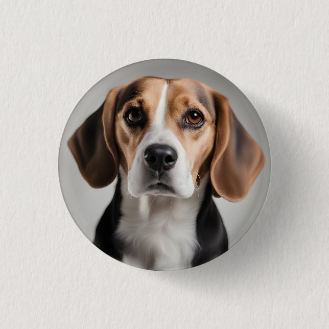 Cute Beagle 3 Cm Round Badge (Front)