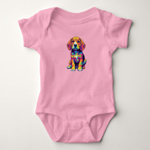 Cute Beagle  Baby Bodysuit