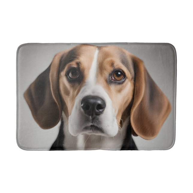 Cute Beagle Bath Mat (Front)