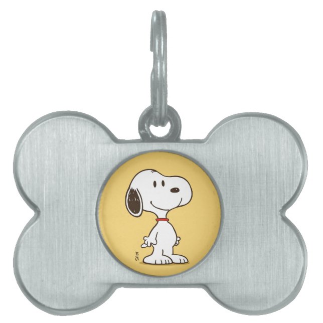 Cute Beagle Cartoon Character Illustration Pet ID Tag (Front)