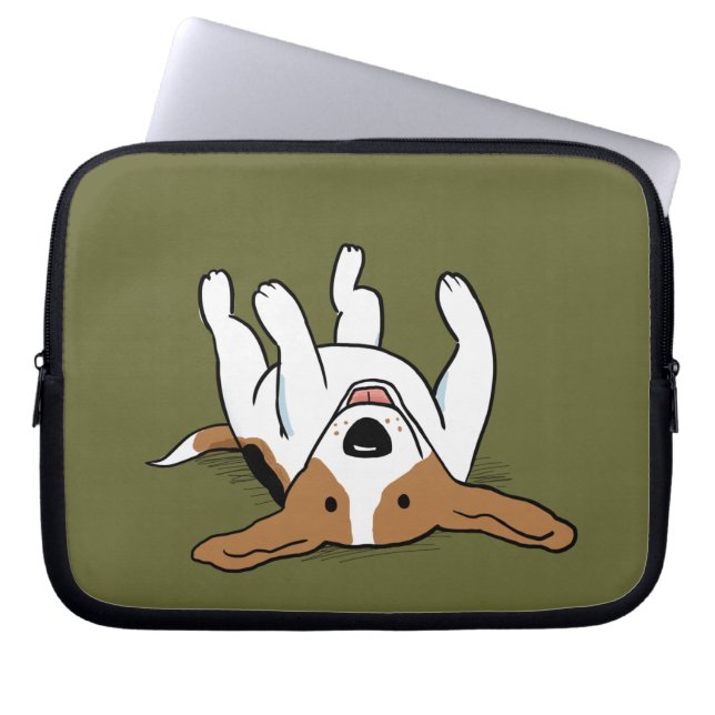 Cute Beagle Cartoon Dog Laptop Sleeve (Front)