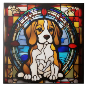 Cute Beagle Decorative Ceramic Tile