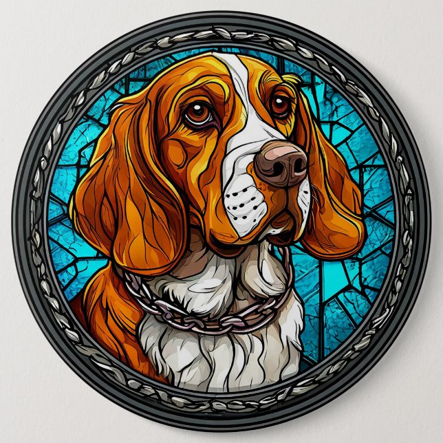 Cute Beagle dog 6 Cm Round Badge (Front)