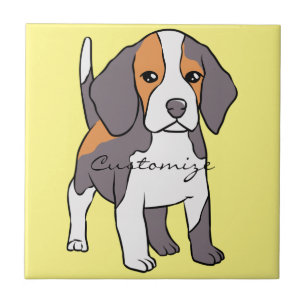Cute Beagle Dog Breed Thunder_Cove Ceramic Tile
