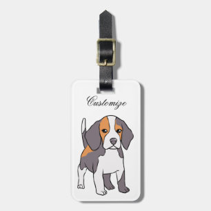 Cute Beagle Dog Breed Thunder_Cove Luggage Tag