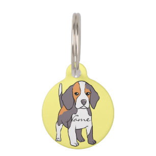 Cute Beagle Dog Breed Thunder_Cove Pet Tag