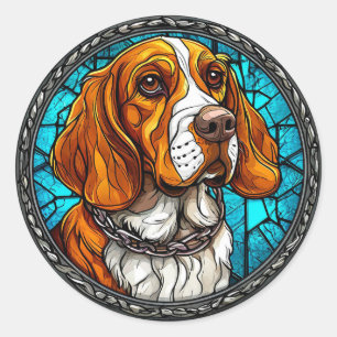 Cute Beagle dog Classic Round Sticker