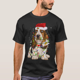 Cute Beagle Dog Lights Santa Hater T-Shirt