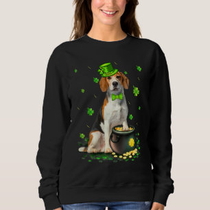 Cute Beagle Dog Lover St Patricks Day Shamrock Sweatshirt