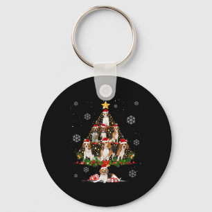 Cute Beagle Dog Lovers Christmas Tree Lights Xmas  Key Ring