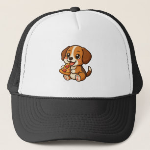 Cute beagle dog pizza pizza lovers cartoon trucker hat