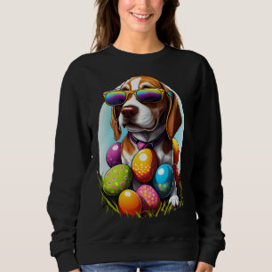 Cute Beagle Easter Eggs Dog Costume Womens Mens Ki Sweatshirt