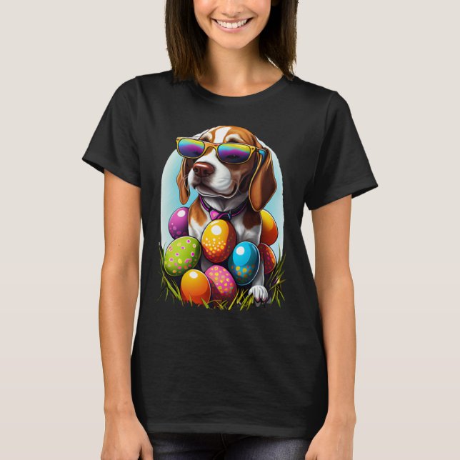 Cute Beagle Easter Eggs Dog Costume Womens Mens Ki T-Shirt (Front)