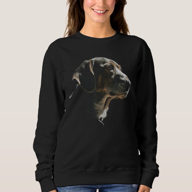Cute Beagle Face Dog Portrait For Beagle Owners Sweatshirt (Front)