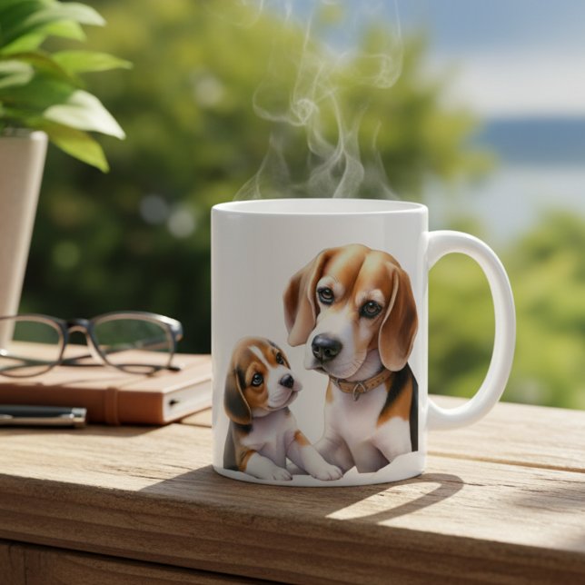Cute Beagle Family Coffee Mug (Creator Uploaded)