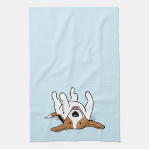 Cute Beagle Happy Cartoon Dog Fun Animal Lover's Tea Towel