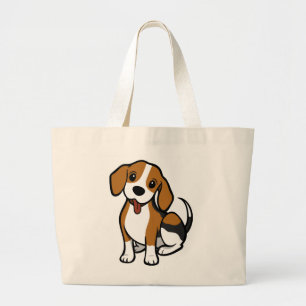 Cute Beagle Lover Gift Puppy Dog Large Tote Bag