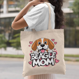 Cute Beagle Mum Dog Lover Gifts Cartoon Beagles Tote Bag