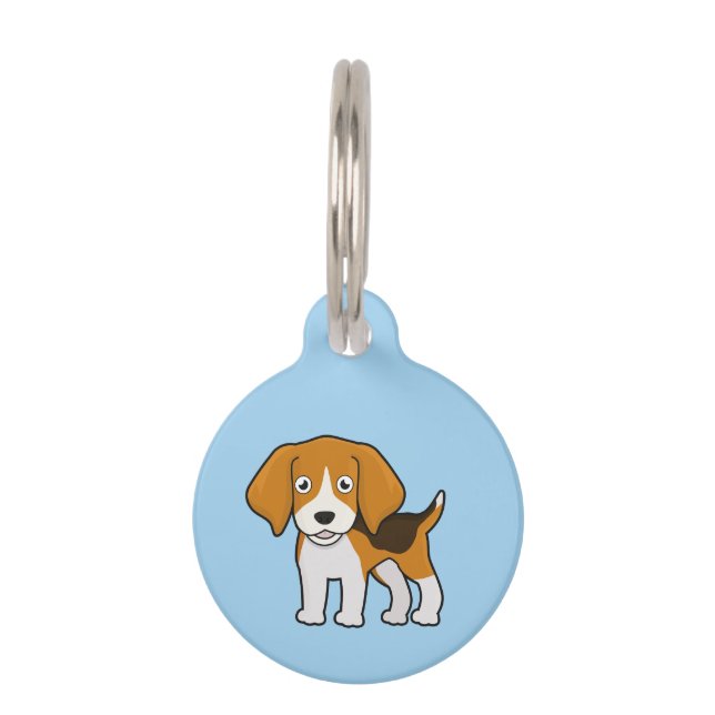 Cute Beagle Pet Tag (Front)
