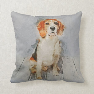 Cute Beagle Portrait Cushion