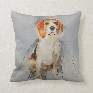 Cute Beagle Portrait Cushion