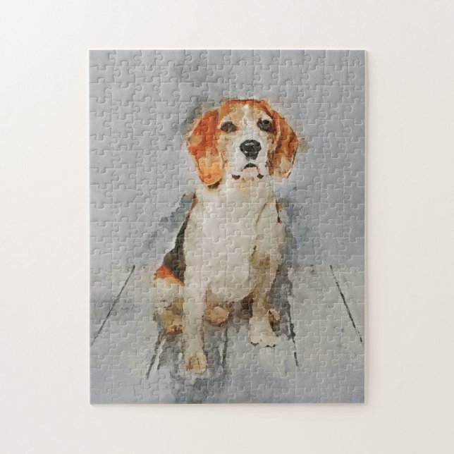 Cute Beagle Portrait Jigsaw Puzzle (Vertical)