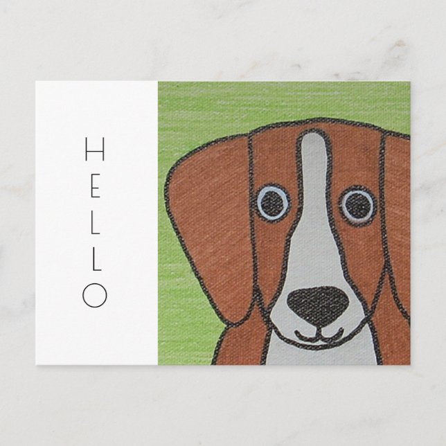 Cute Beagle Postcard (Front)
