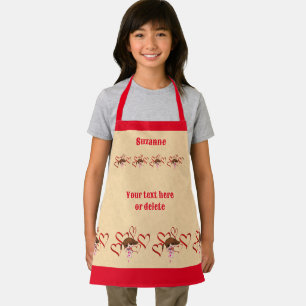 Cute Beagle Puppy And Hearts Personalised Apron